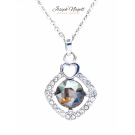 Aura nyaklánc dohány színű Swarovski kristállyal díszített