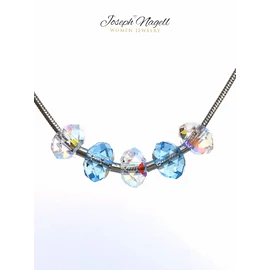 Elza nyaklánc világoskék Swarovski kristállyal díszített