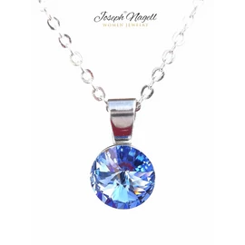 Rivoli nyaklánc 8mm égkék  Swarovski kristállyal díszített