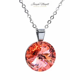 Rivoli nyaklánc 14mm barack színű Swarovski kristállyal díszített