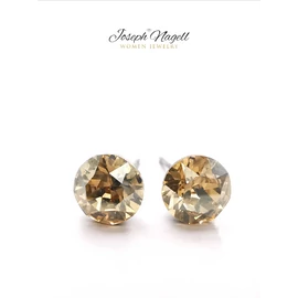 Pötty fülbevaló 6mm arany színű Swarovski kristállyal díszített