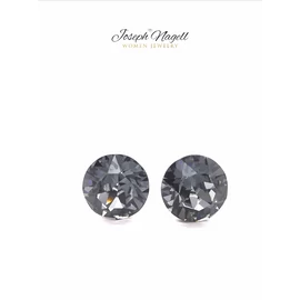 Pötty fülbevaló 6mm grafitszürke Swarovski kristállyal díszített