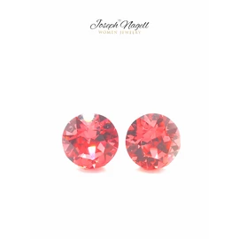 Pötty fülbevaló 6mm indiánpink Swarovski kristállyal díszített