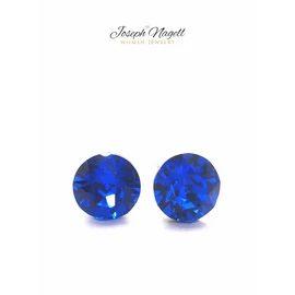 Pötty fülbevaló 6mm királykék Swarovski kristállyal díszített
