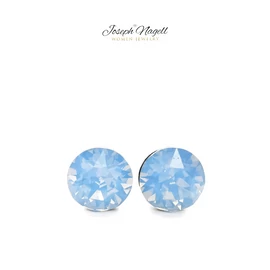 Pötty fülbevaló 6mm opálkék Swarovski kristállyal díszített