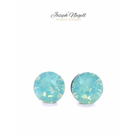 Pötty fülbevaló 6mm Balatonzöld Swarovski kristállyal