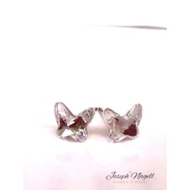 Pillangó fülbevaló kristály színű Swarovski kristállyal
