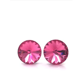 Rivoli fülbevaló 12mm rózsaszín Swarovski kristállyal díszített