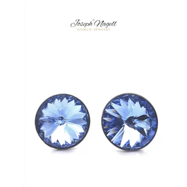 Rivoli fülbevaló 12mm égkék Swarovski kristállyal díszített