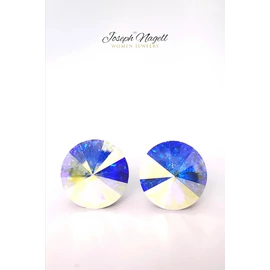 Rivoli fülbevaló 12mm sarkifény színű Swarovski kristállyal díszített