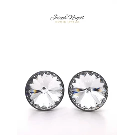 Rivoli fülbevaló 12mm kristály színű Swarovski kristállyal díszített