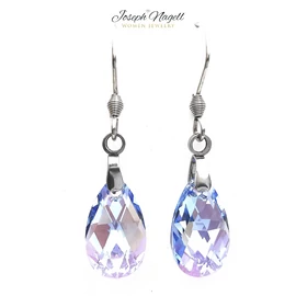 Drop fülbevaló égkék kristállyal 