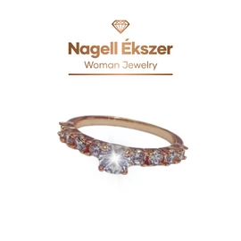 Ígéret gyűrű brill csiszolású kritállyal