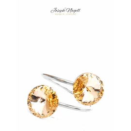 Gyűrű rivoli halánybarack kristállyal