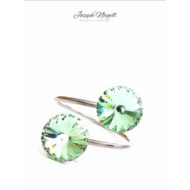 Gyűrű rivoli halányzöld kristállyal