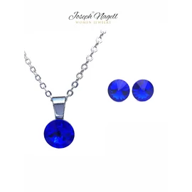 Rivoli szett 8mm varázskék  Swarovski kristállyal díszített