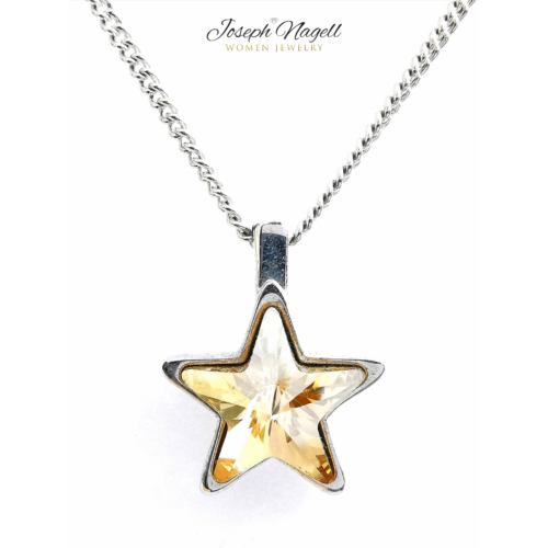 Csillag nyaklánc arany színű Swarovski kristállyal