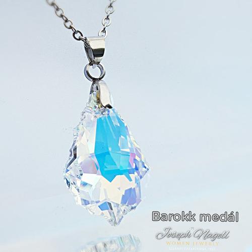 Barokk nyaklánc nagy sarkifény színű Swarovski kristállyal