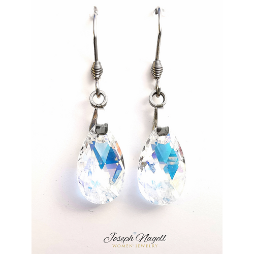 Drop fülbevaló sarkifény színű Swarovski kristállyal