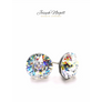 Kép 2/2 - Pötty fülbevaló 6mm szivárványpatina színű Swarovski kristállyal