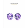Kép 1/2 - Pötty fülbevaló 6mm lila Swarovski kristállyal