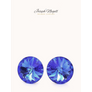 Kép 1/2 - Rivoli fülbevaló 12mm zafírkék  Swarovski kristállyal