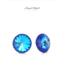 Kép 2/2 - Rivoli fülbevaló 12mm tengerkék Swarovski kristállyal
