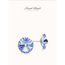Kép 2/2 - Rivoli fülbevaló 8mm égkék Swarovski kristállyal