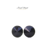 Kép 1/2 - Rivoli fülbevaló 8mm fekete Swarovski kristállyal