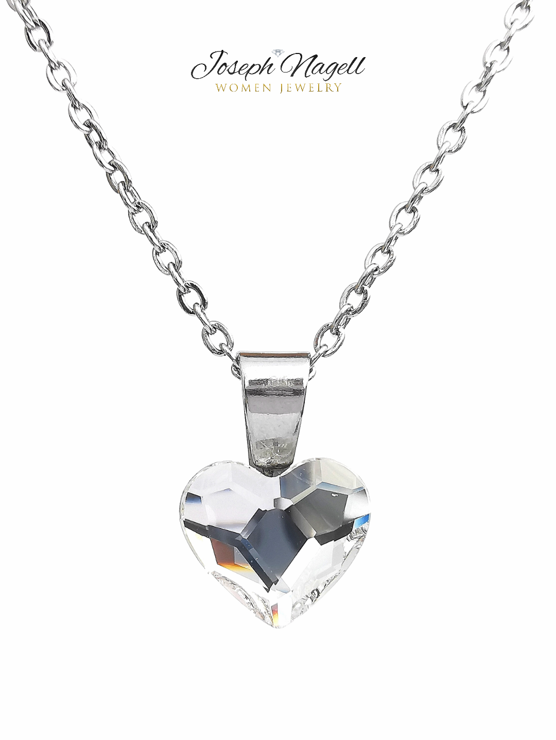 Cukiszív nyaklánc 10mm kristály színű Swarovski kristállyal