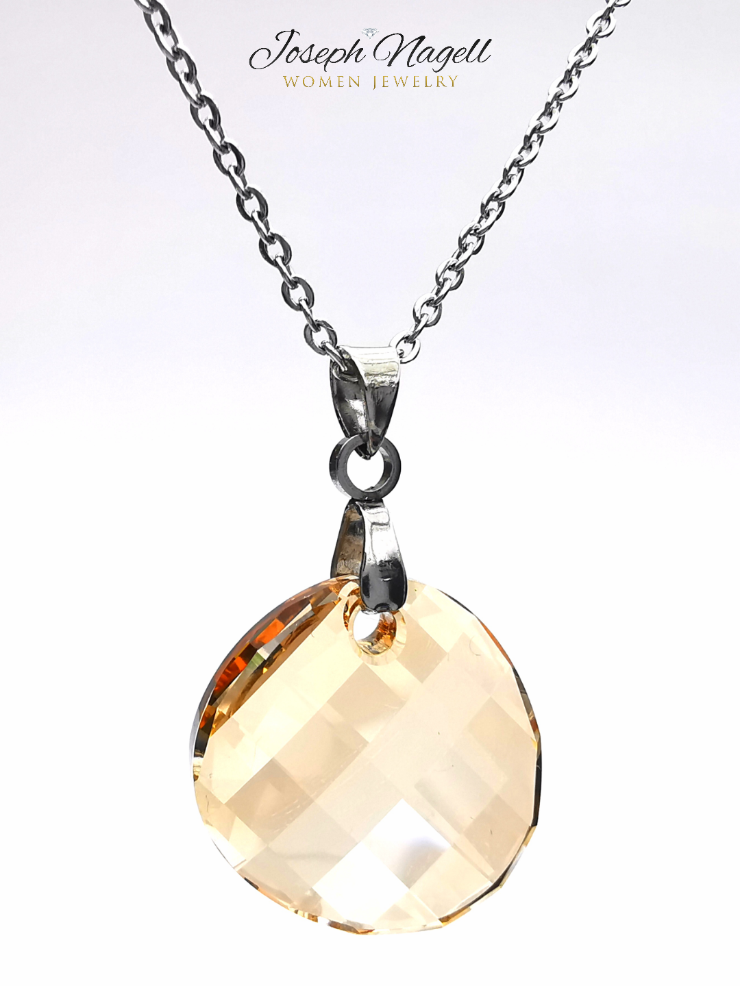 Pixel nyaklánc arany színű Swarovski kristállyal