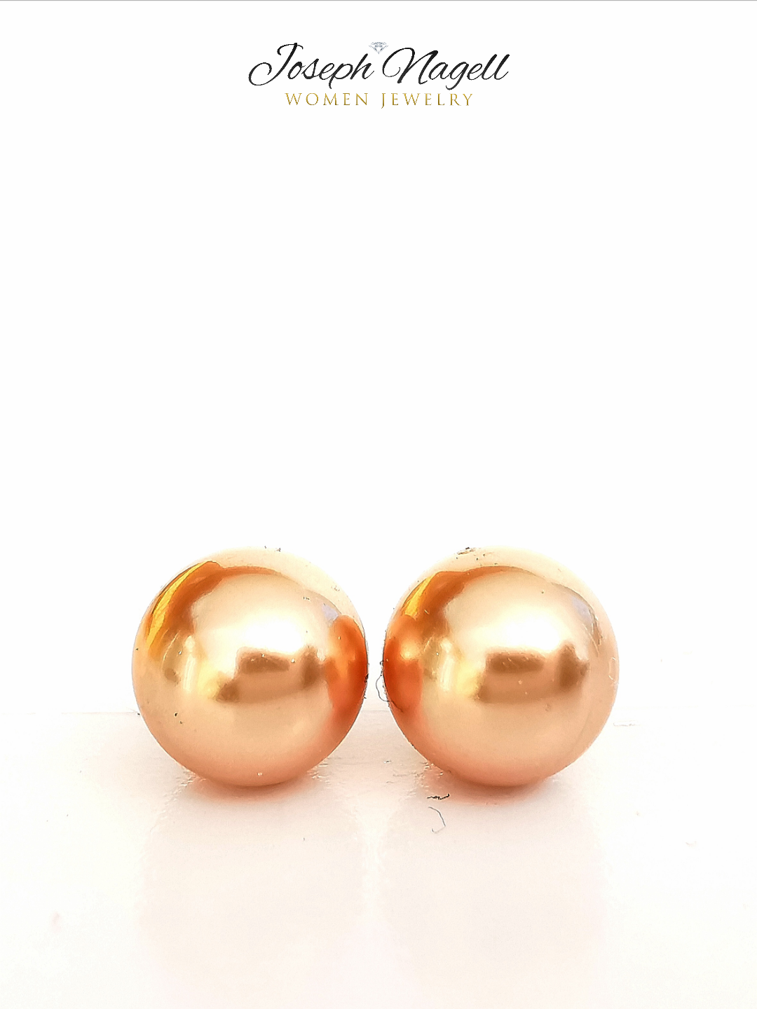 Gyöngy fülbevaló bronz színű Swarovski kerámia gyönggyel