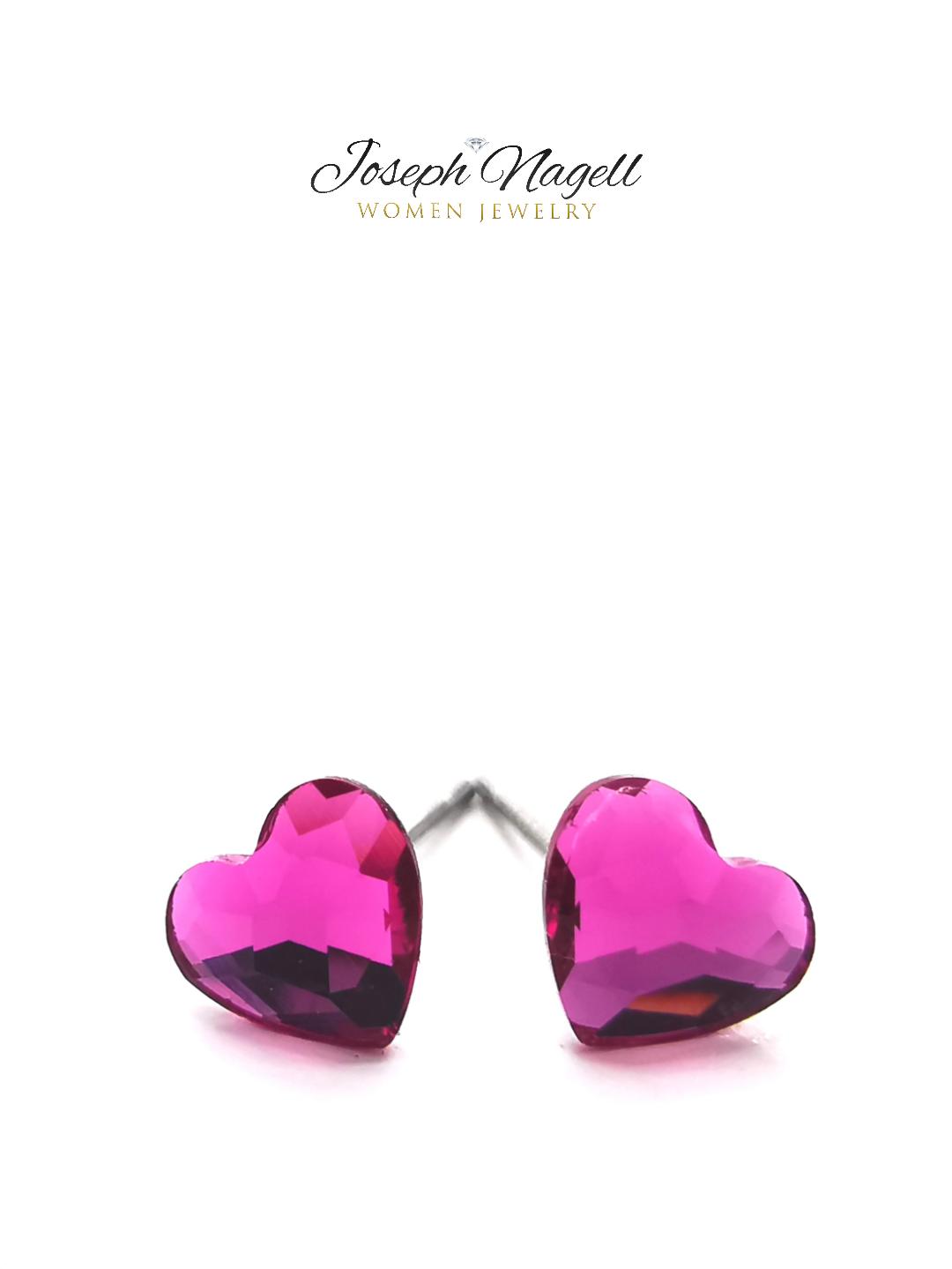 Cukiszív fülbevaló 6mm pink Swarovski kristállyal