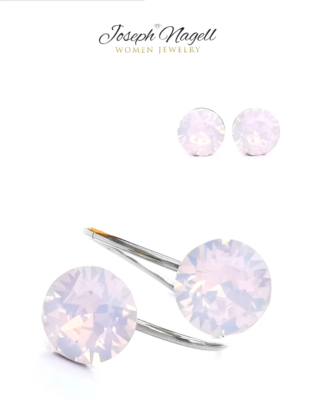 Gyűrű szett chaton 8mm opálrózsaszín rózsakristállyal